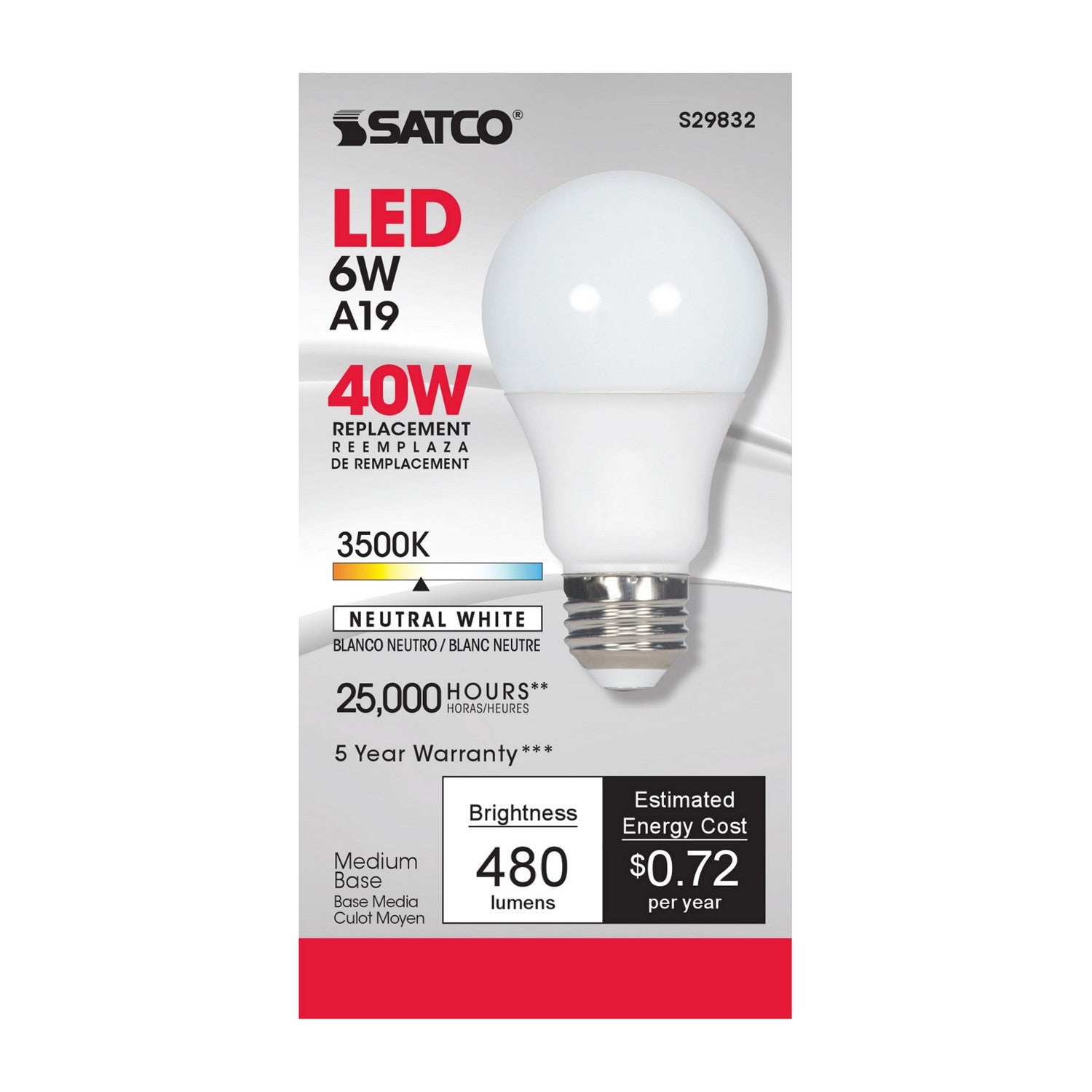 Satco - S29832 - Light Bulb - Frost