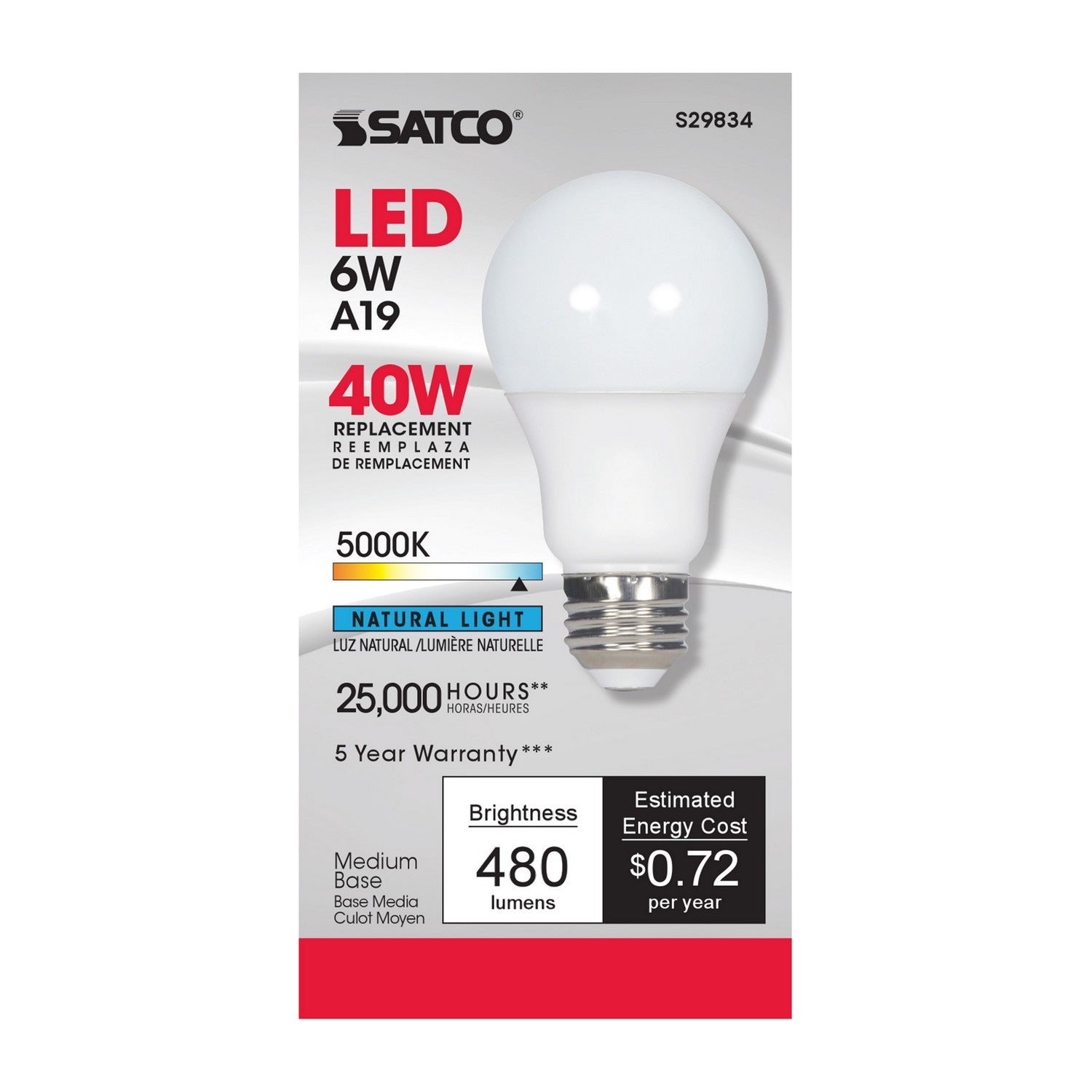 Satco - S29834 - Light Bulb - Frost