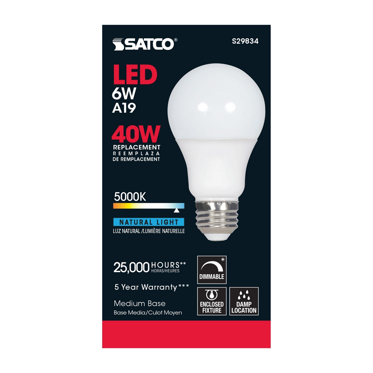 Satco - S29834 - Light Bulb - Frost