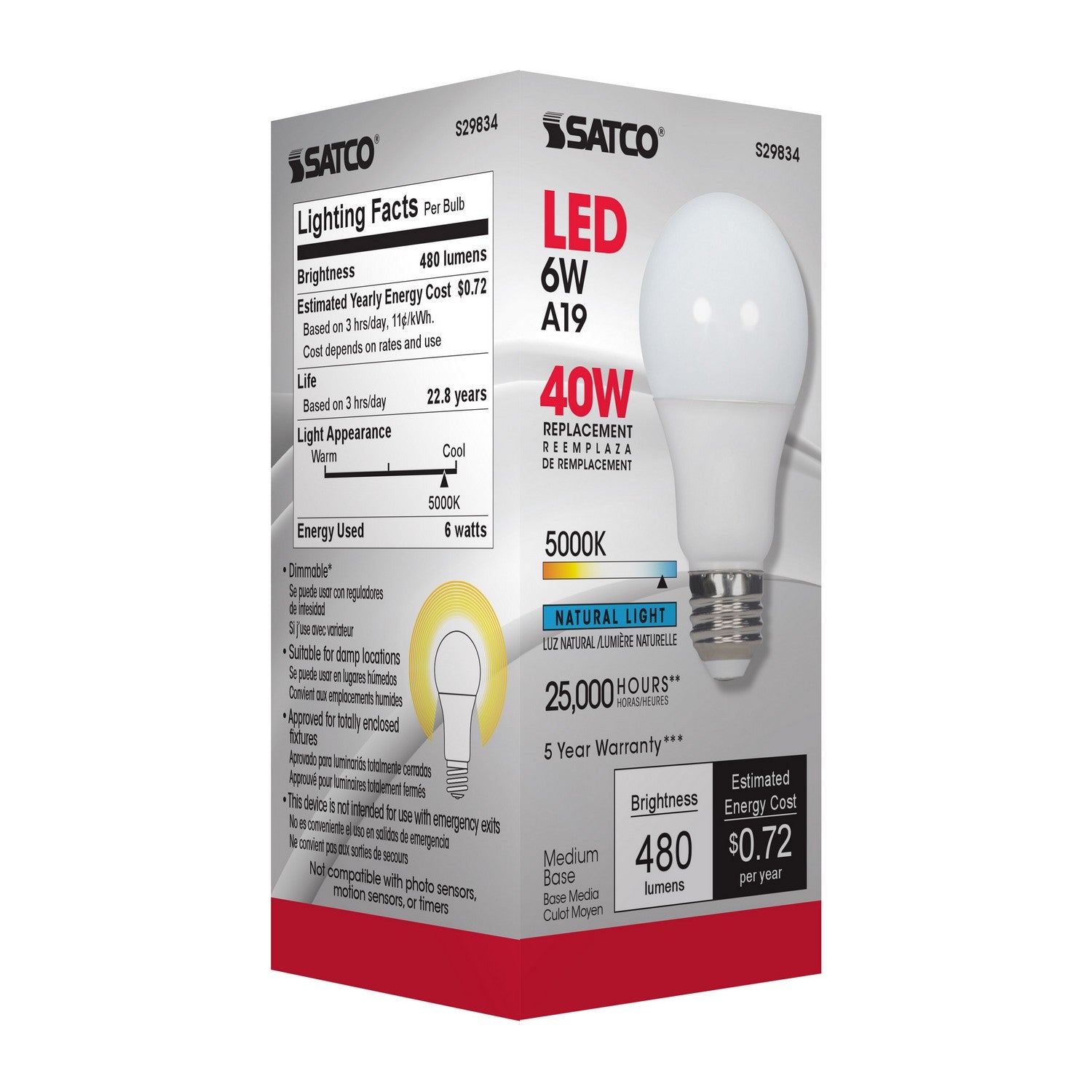 Satco - S29834 - Light Bulb - Frost