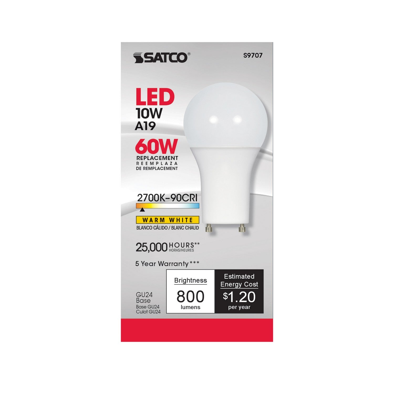 Satco - S9707 - Light Bulb - Frost