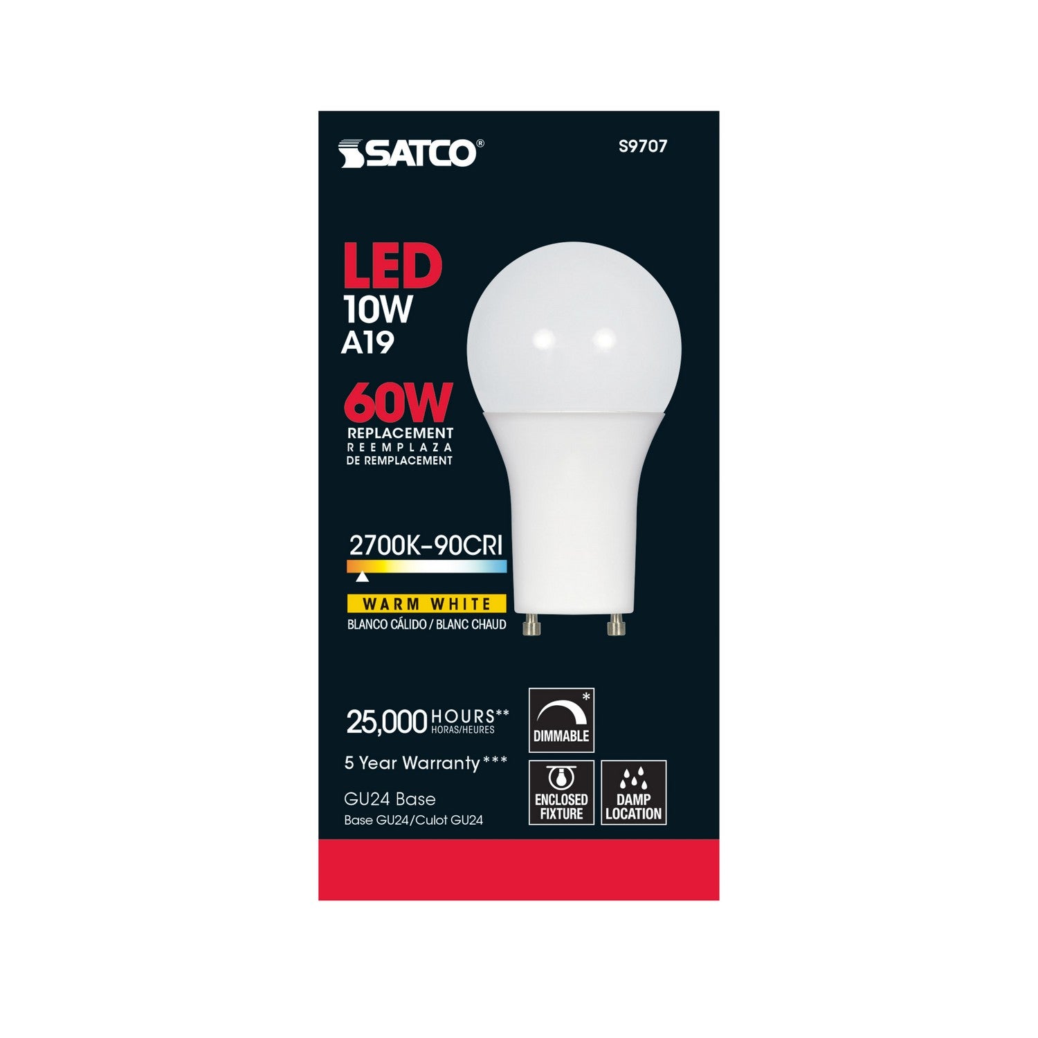 Satco - S9707 - Light Bulb - Frost