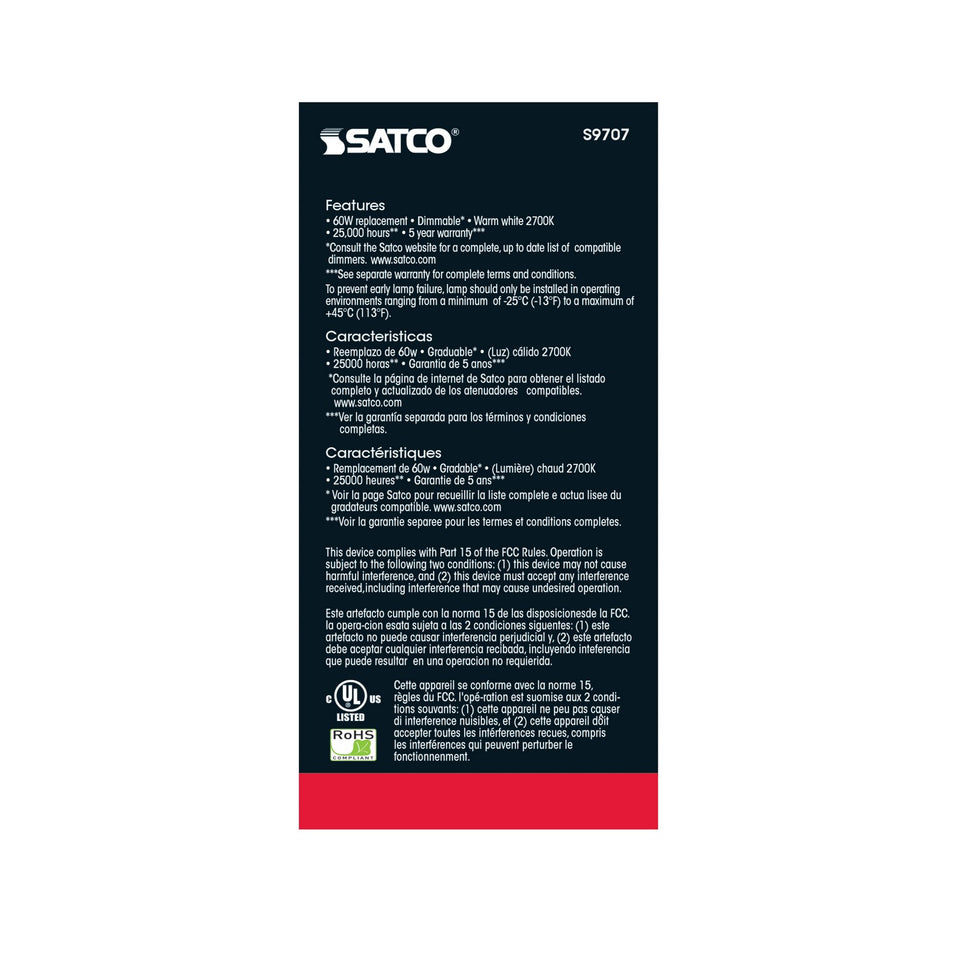 Satco - S9707 - Light Bulb - Frost