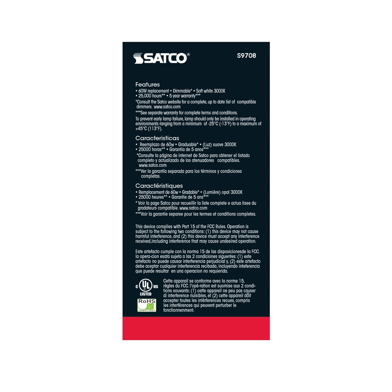 Satco - S9708 - Light Bulb - Frost