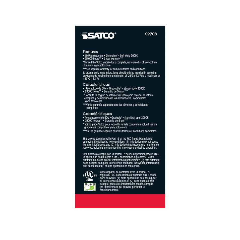 Satco - S9708 - Light Bulb - Frost