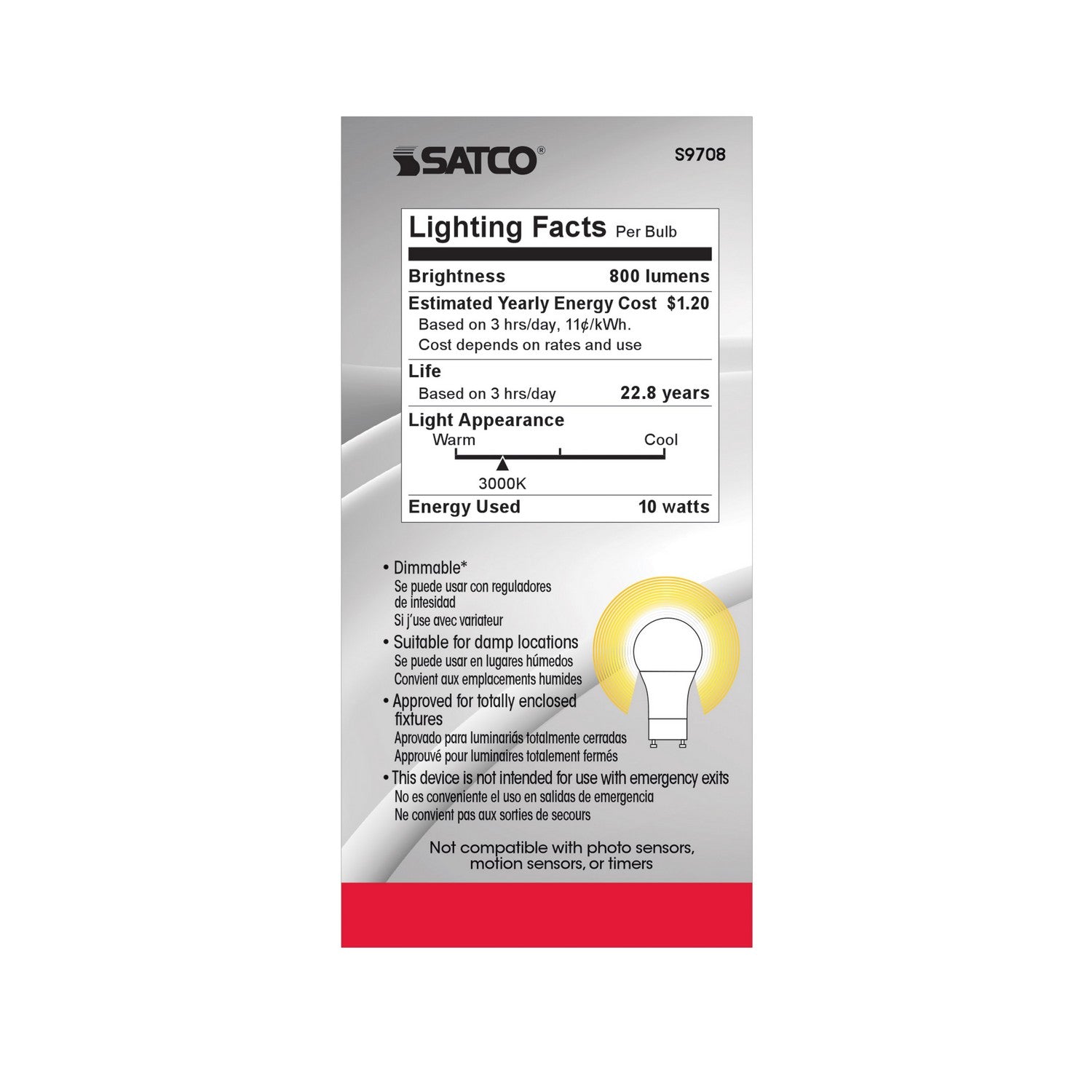 Satco - S9708 - Light Bulb - Frost
