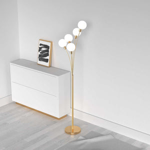 Dainolite Ltd - 306F-AGB - Five Light Floor Lamp - Aged Brass