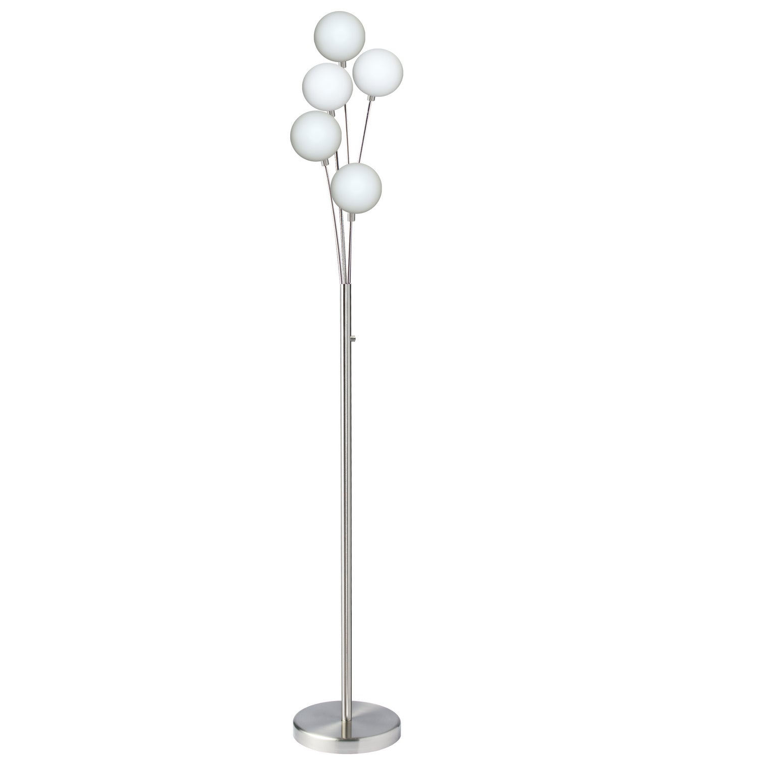 Dainolite Ltd - 306F-SC - Five Light Floor Lamp - Satin Chrome