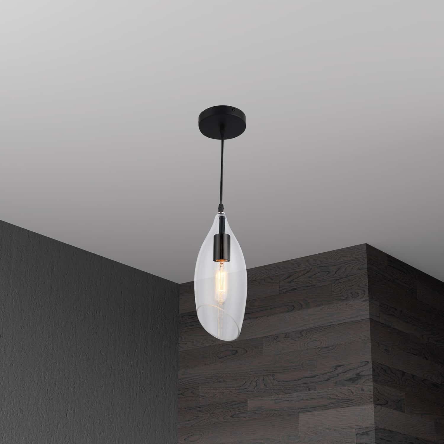 Dainolite Ltd - ABB-61P-CL - One Light Pendant - Abba - Black