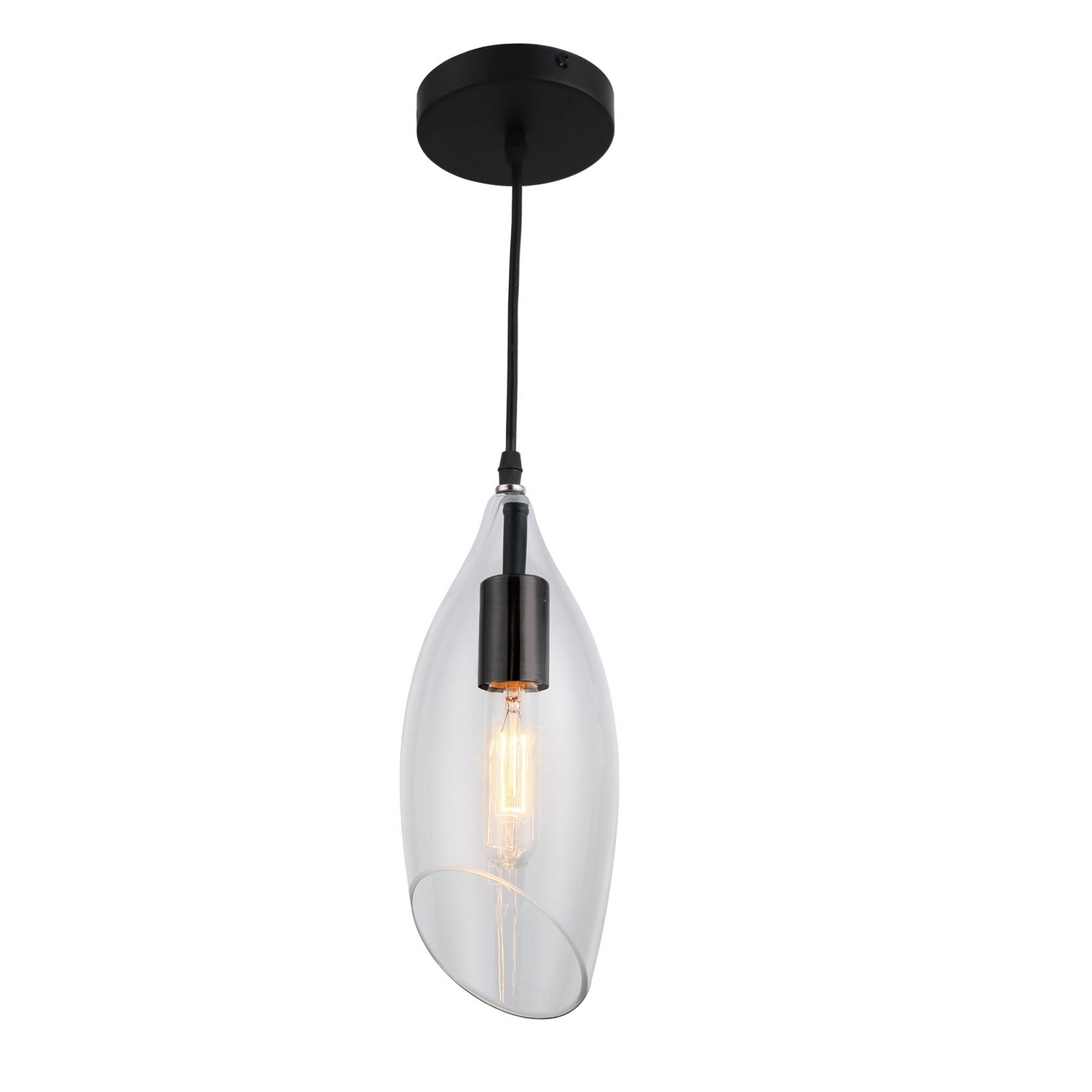 Dainolite Ltd - ABB-61P-CL - One Light Pendant - Abba - Black