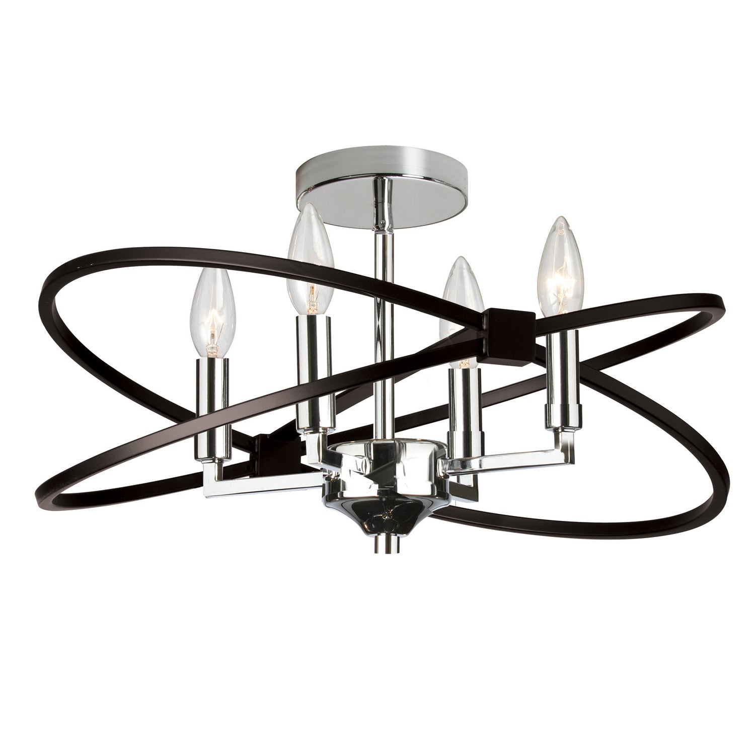 Dainolite Ltd - PAL-184SF-PC-MB - Four Light Semi Flush Mount - Paloma - Polished Chrome