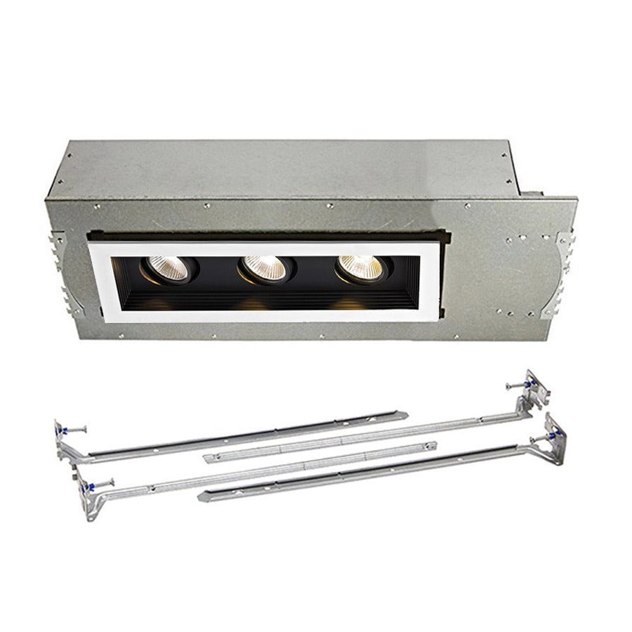 W.A.C. Lighting - MT-3LD311NA-W930BK - LED Three Light New Construction Housing with Trim and Light Engine - Mini Led Multiple Spots - Black