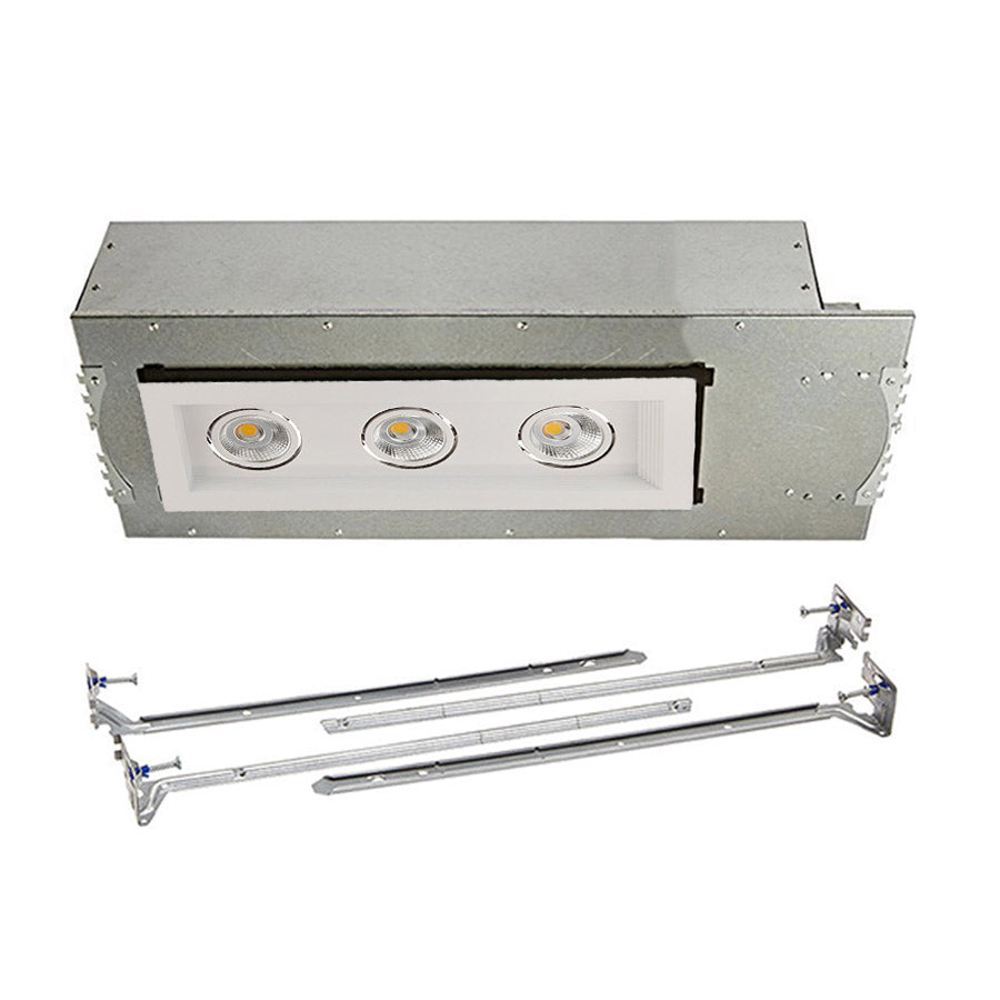 W.A.C. Lighting - MT-3LD311NA-W940WT - LED Three Light New Construction Housing with Trim and Light Engine - Mini Led Multiple Spots - White