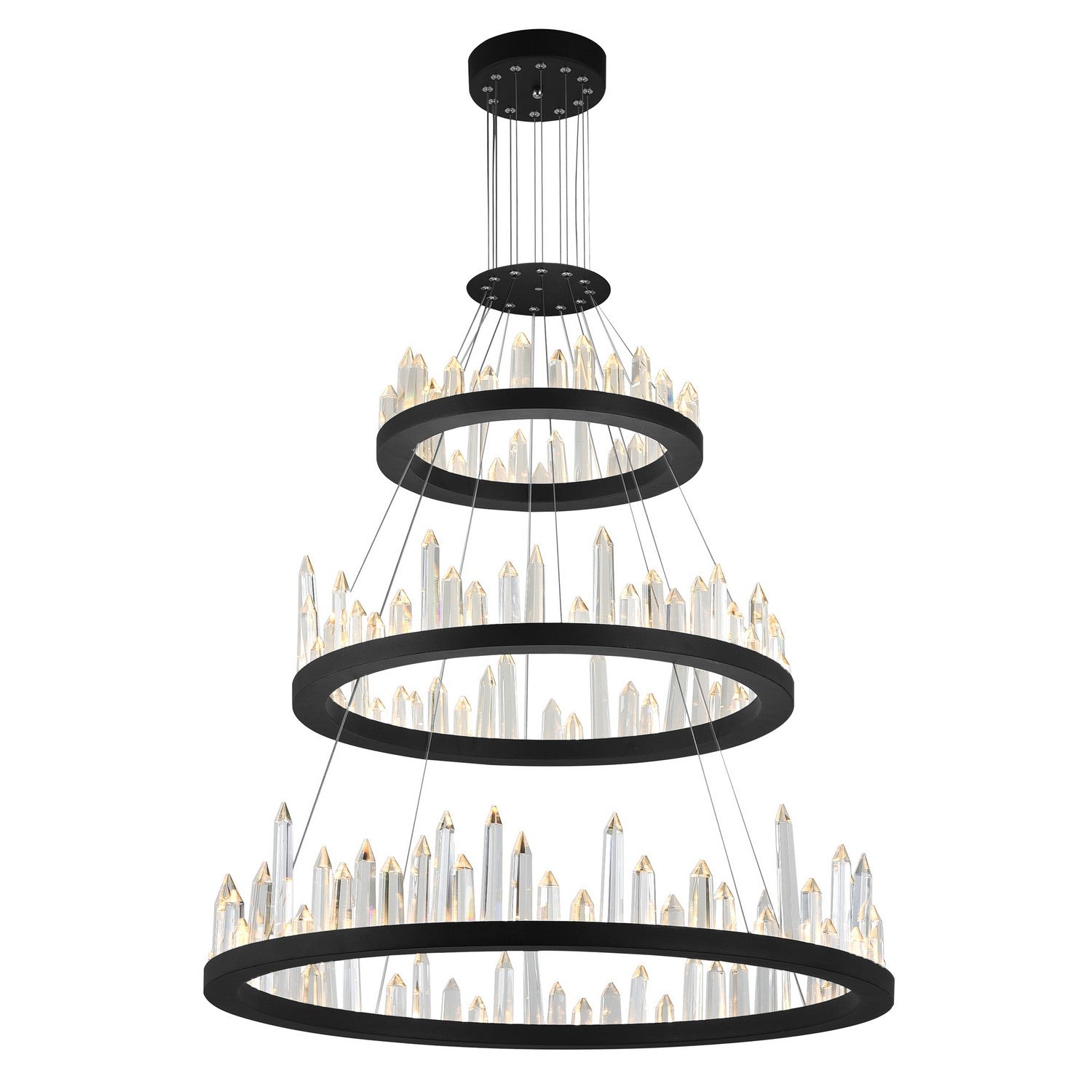 CWI Lighting - 1043P42-3-101 - LED Chandelier - Juliette - Black