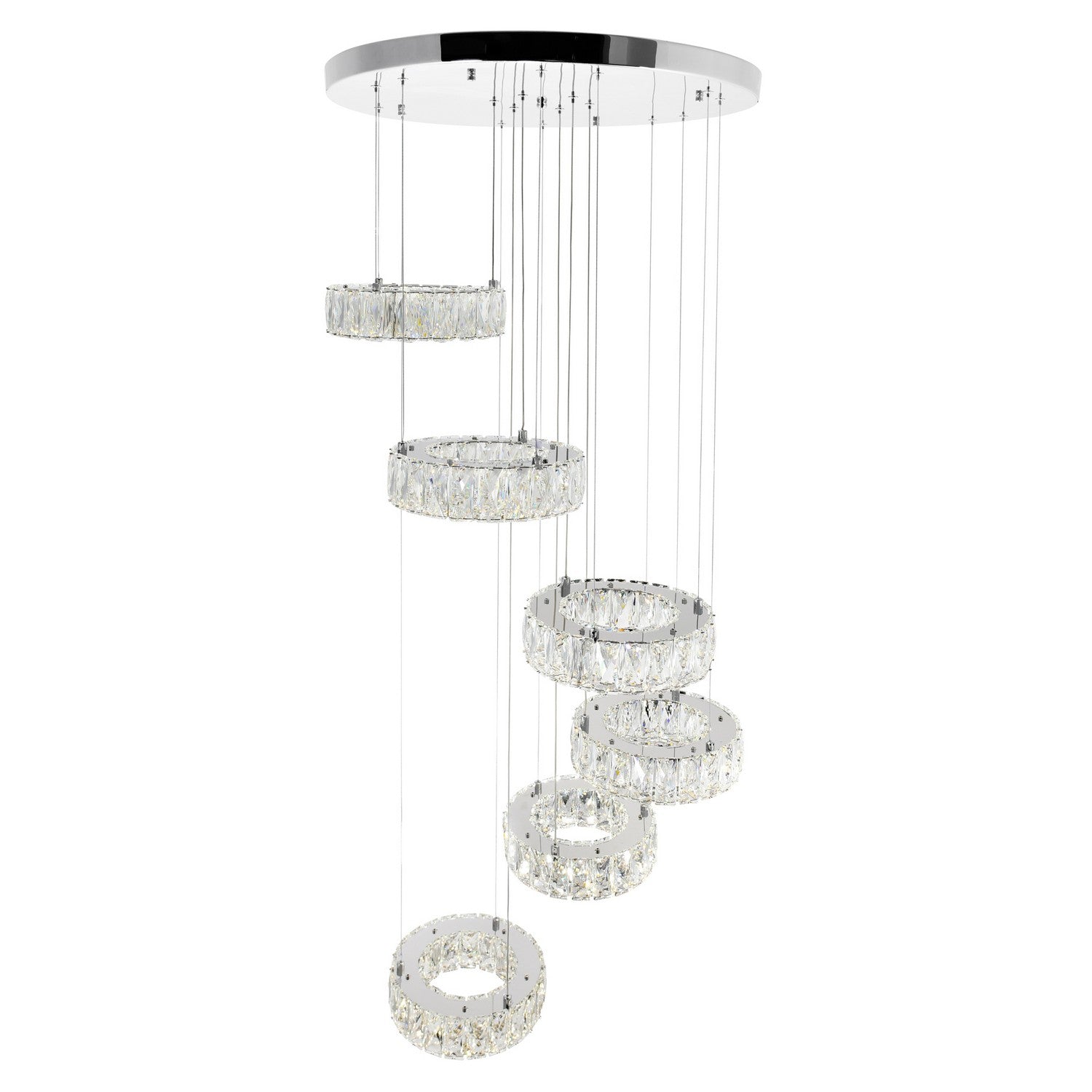 CWI Lighting - 1044P24-601-R-6C - LED Chandelier - Madeline - Chrome