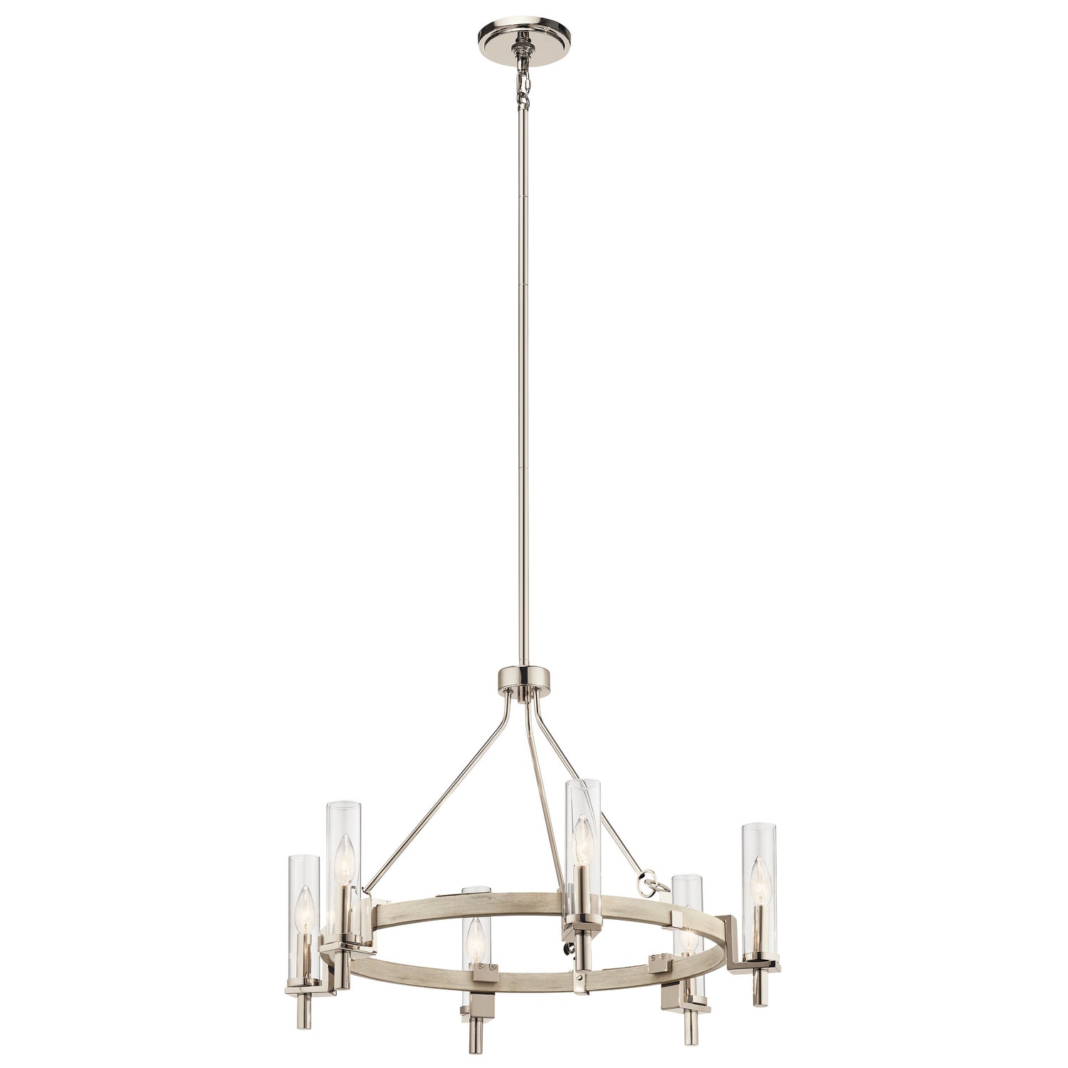 Kichler - 44284WWW - Six Light Chandelier - Telan - White Washed Wood