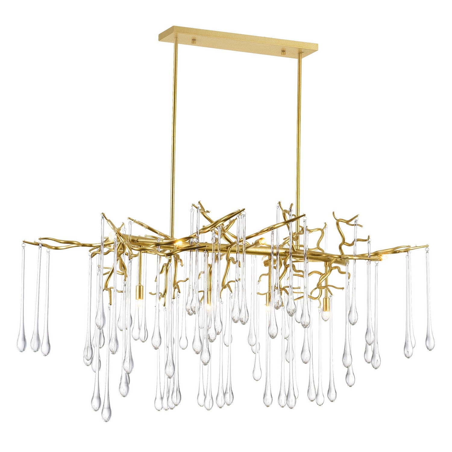 CWI Lighting - 1094P47-10-620 - Ten Light Chandelier - Anita - Gold Leaf