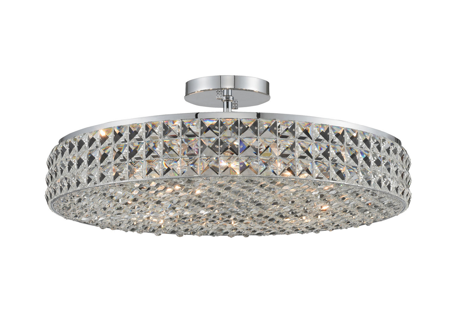 Allegri - 032842-010-FR001 - Eight Light Semi Flush Mount - Loro - Chrome