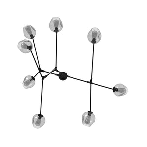 Artcraft - JA14028BK - Eight Light Chandelier - Organic - Black