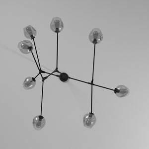 Artcraft - JA14028BK - Eight Light Chandelier - Organic - Black