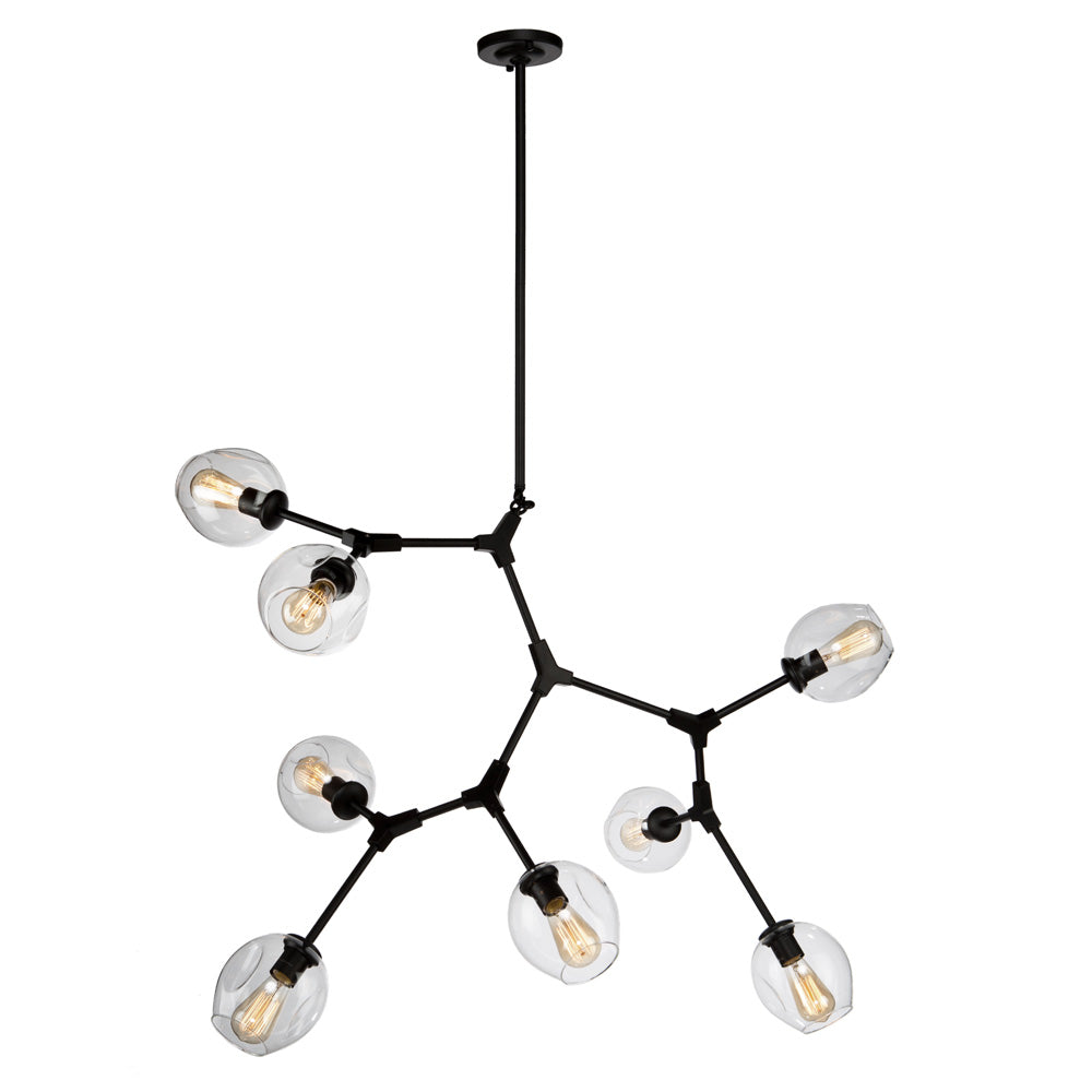 Artcraft - JA14028BK - Eight Light Chandelier - Organic - Black