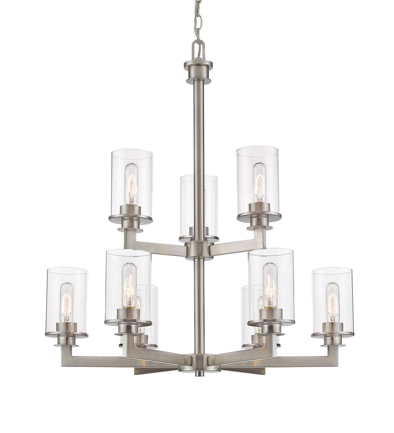 Z-Lite - 462-9BN - Nine Light Chandelier - Savannah - Brushed Nickel