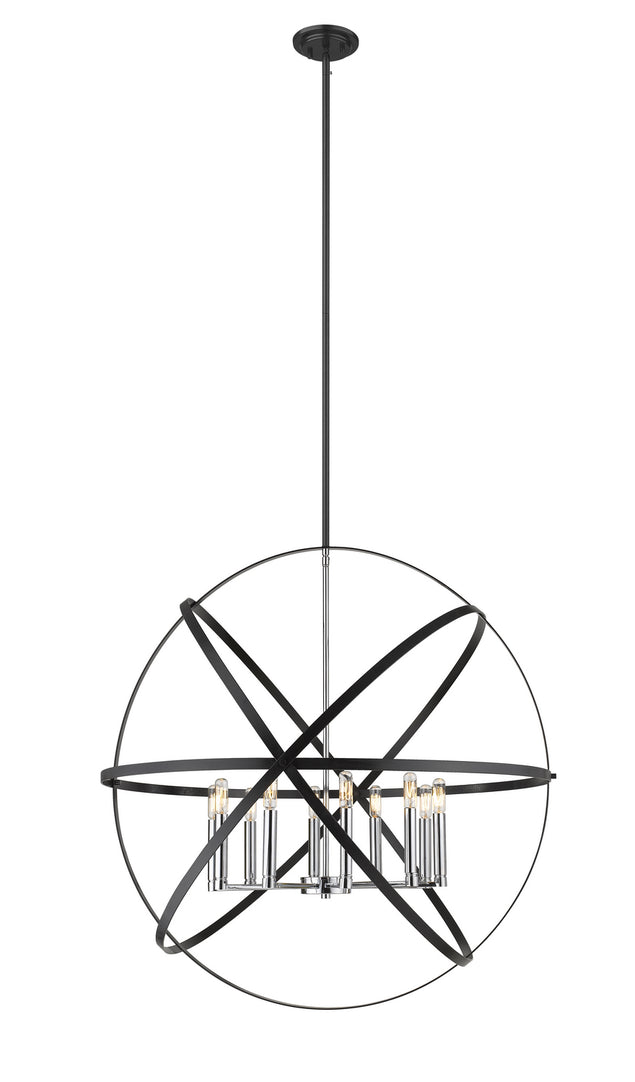 Z-Lite - 463-36HBK-CH - Ten Light Chandelier - Cavallo - Hammered Black + Chrome