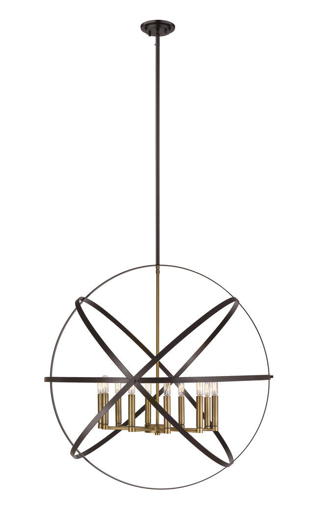 Z-Lite - 463-36HBRZ-OBR - Ten Light Chandelier - Cavallo - Hammered Bronze + Olde Brass