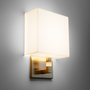 Oxygen - 3-521-40 - LED Wall Sconce - Chameleon - Aged Brass W/ Matte White Acrylic