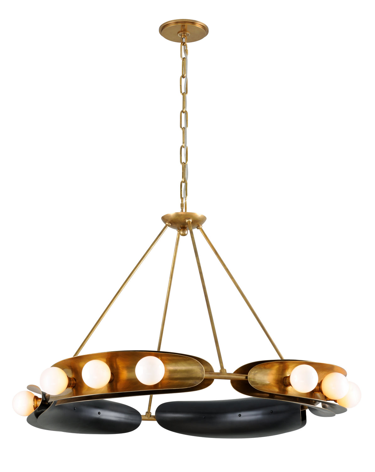 Corbett Lighting - 271-012-VB/BBR - 12 Light Chandelier - Hopper - Vintage Brass