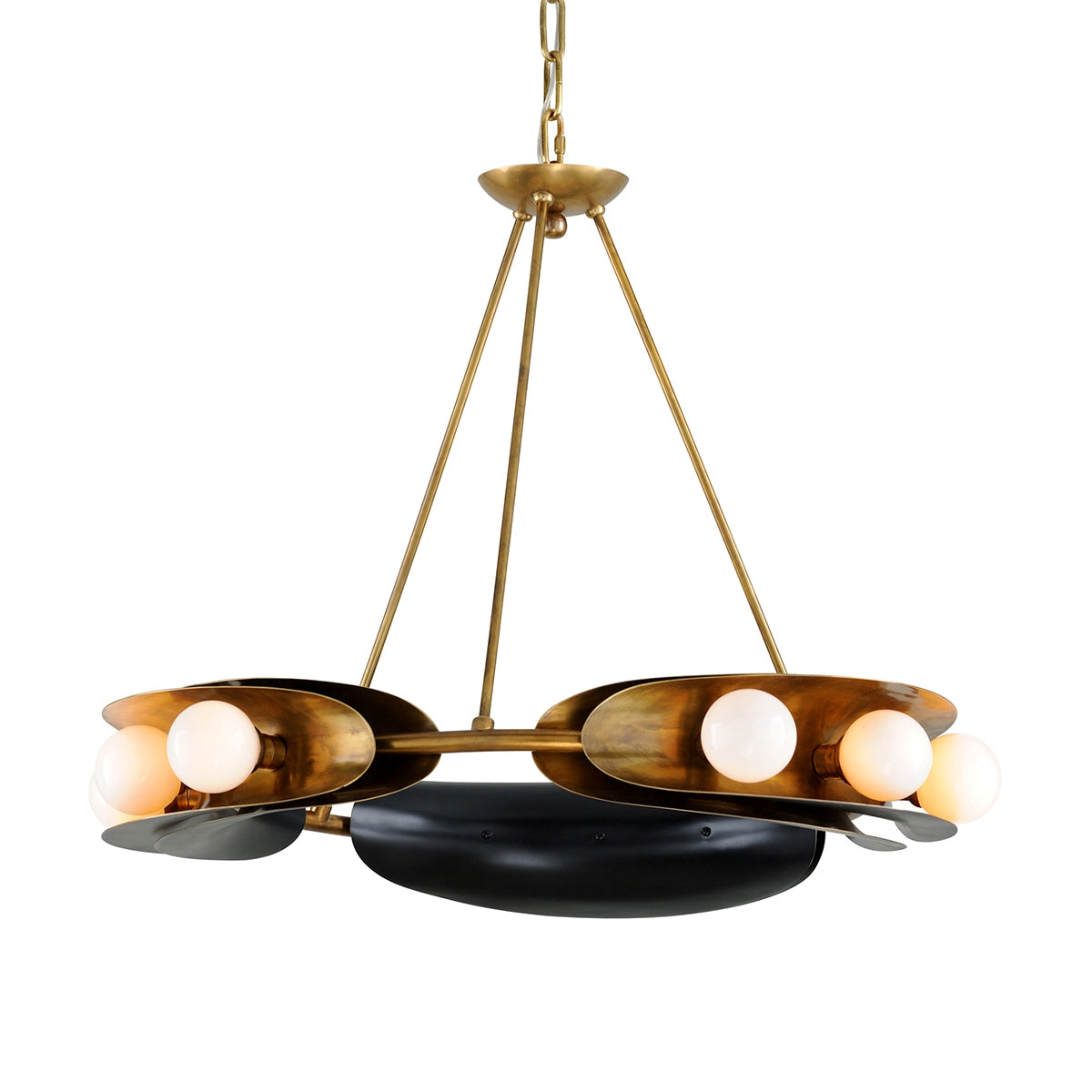 Corbett Lighting - 271-09-VB/BBR - LED Chandelier - Hopper - Vintage Brass/Black Brass