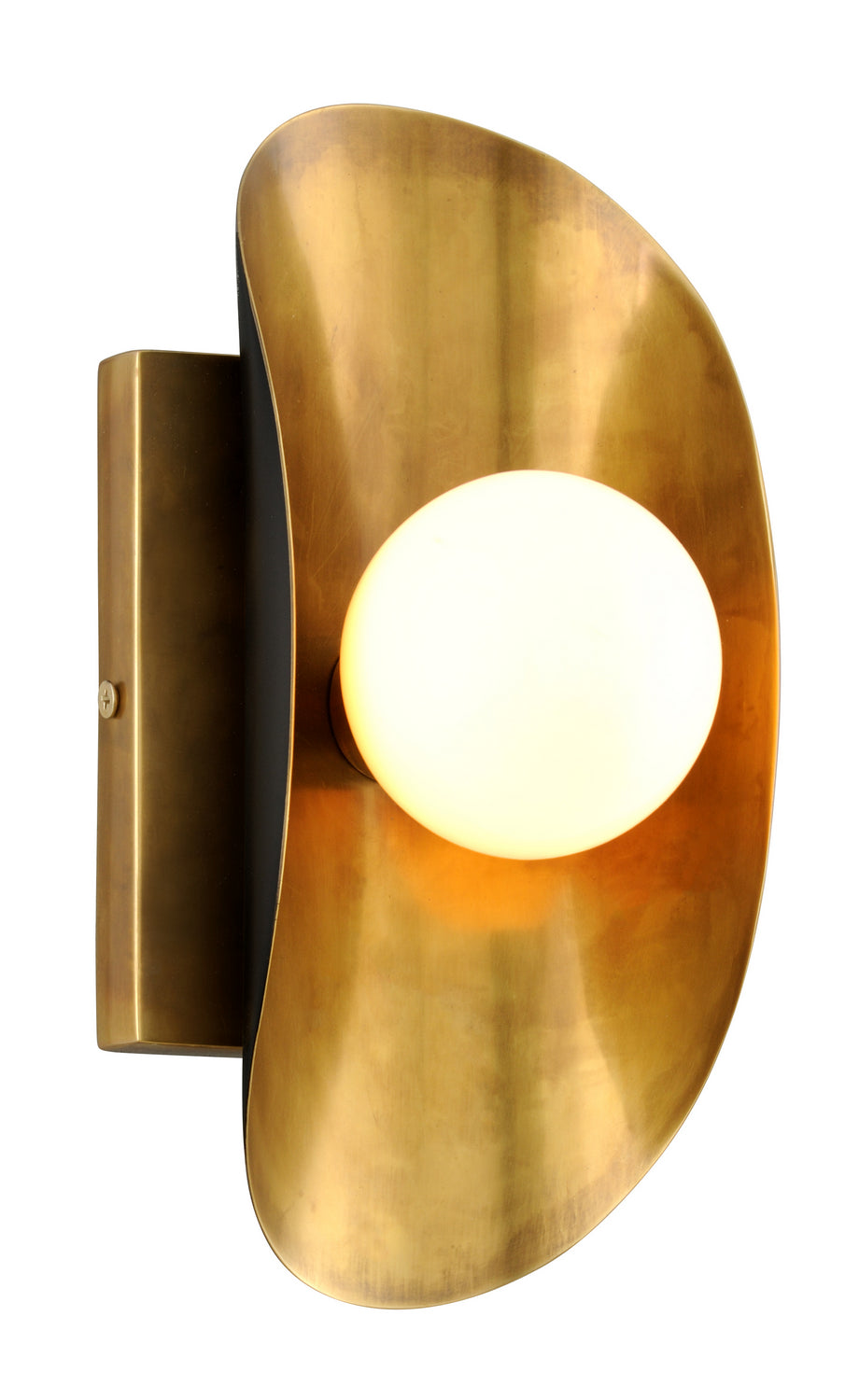 Corbett Lighting - 271-11-VB/BBR - One Light Wall Sconce - Hopper - Vintage Brass Bronze Accents