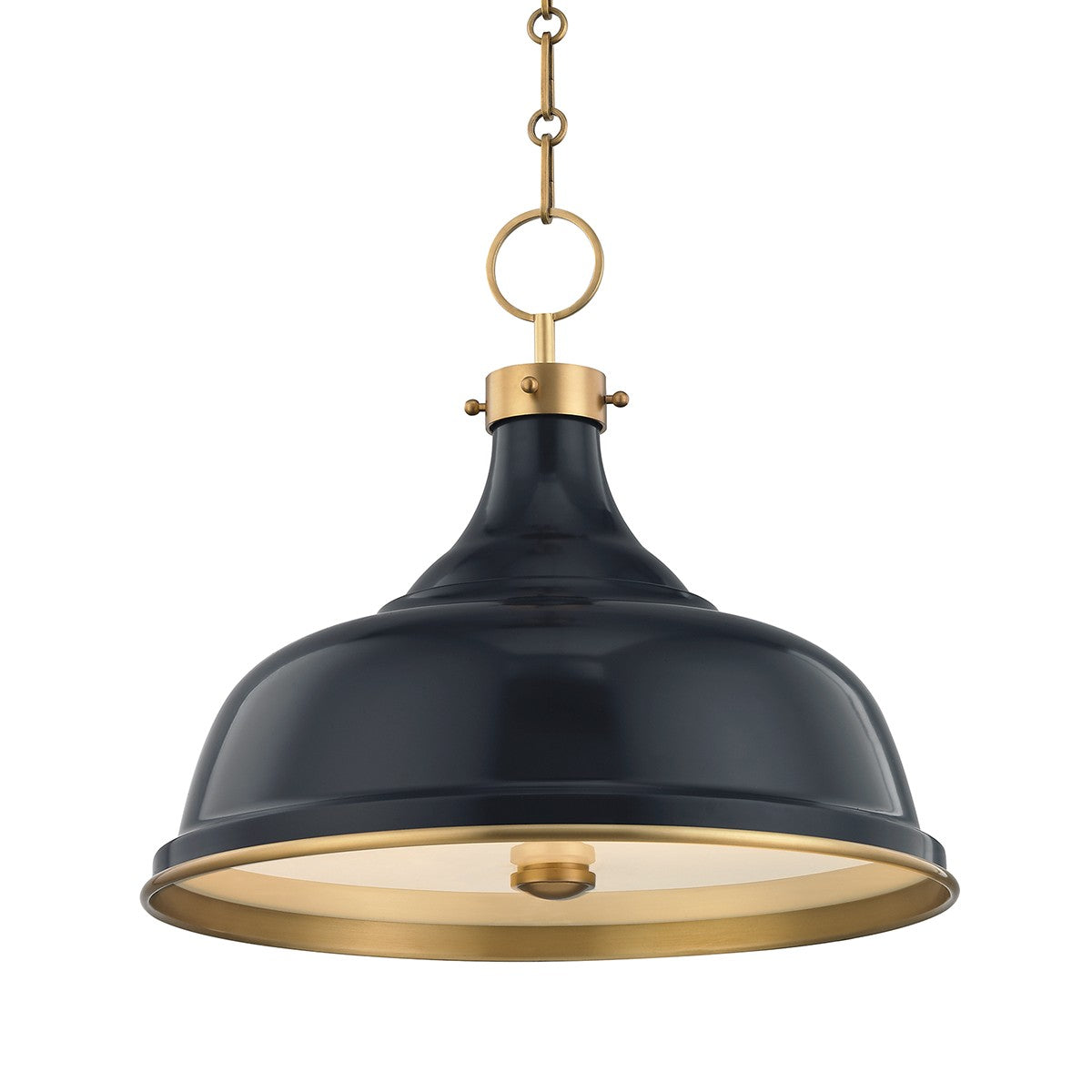 Hudson Valley - MDS300-AGB/DBL - Three Light Pendant - Painted No.1 - Aged Brass/Darkest Blue