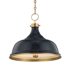 Hudson Valley - MDS300-AGB/DBL - Three Light Pendant - Painted No.1 - Aged Brass/Darkest Blue