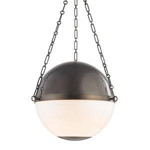 Hudson Valley - MDS751-DB - Three Light Pendant - Sphere No.2 - Distressed Bronze