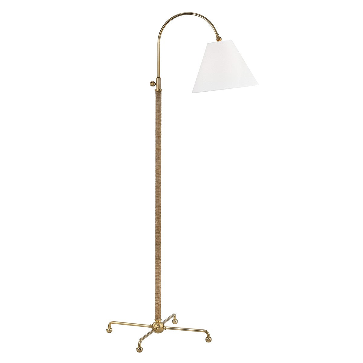 Hudson Valley - MDSL503-AGB - One Light Floor Lamp - Curves No.1 - Aged Brass