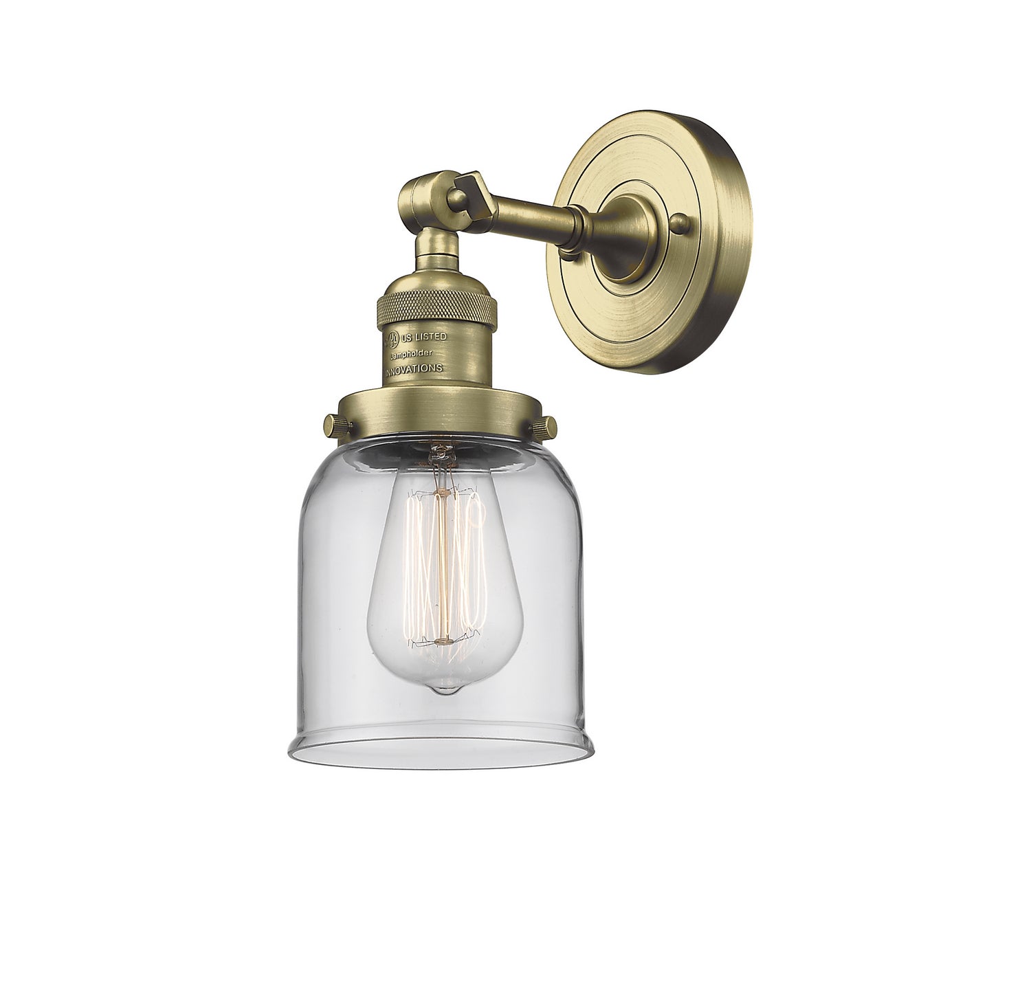 Innovations - 203-AB-G52-LED - LED Wall Sconce - Franklin Restoration - Antique Brass