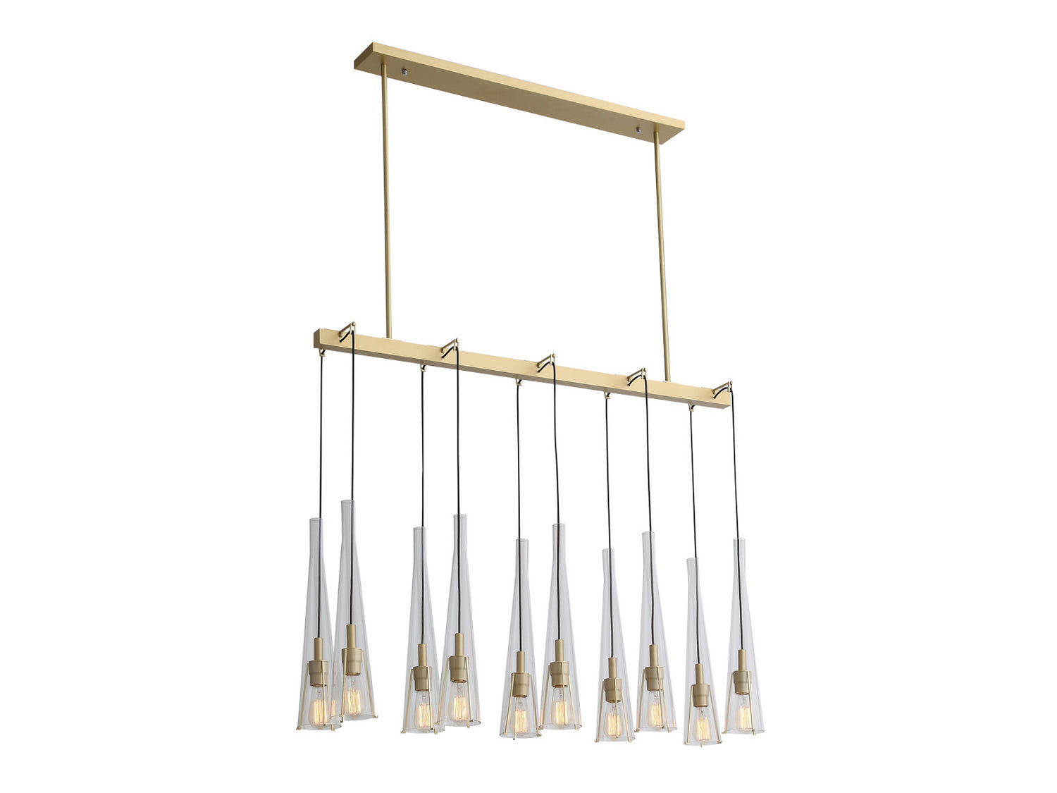 Avenue Lighting - HF8133-BB - Ten Light Chandelier - Abbey Park - Brushed Brass