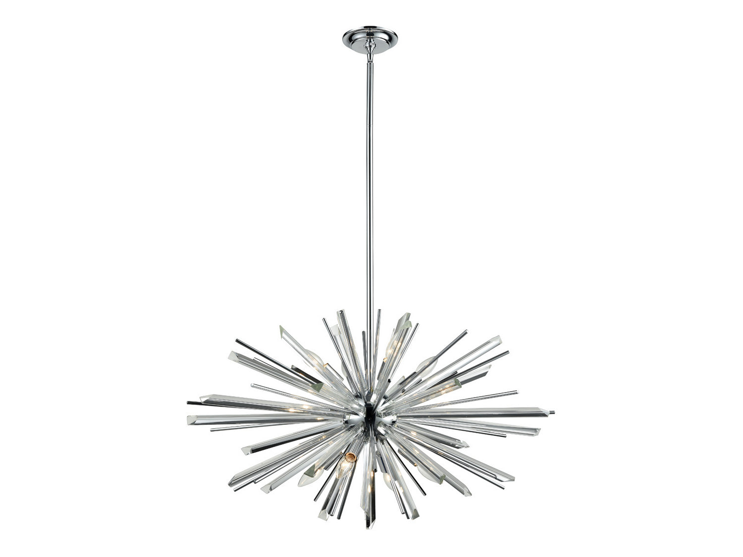 Avenue Lighting - HF8202-CH - Eight Light Chandelier - Palisades Ave. - Chrome With Clear Glass