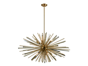 Avenue Lighting - HF8203-AB - Ten Light Chandelier - Palisades Ave. - Aged Brass With Champagne Glass