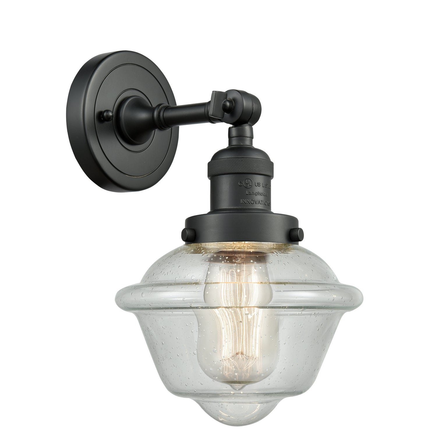 Innovations - 203-BK-G534 - One Light Wall Sconce - Franklin Restoration - Matte Black