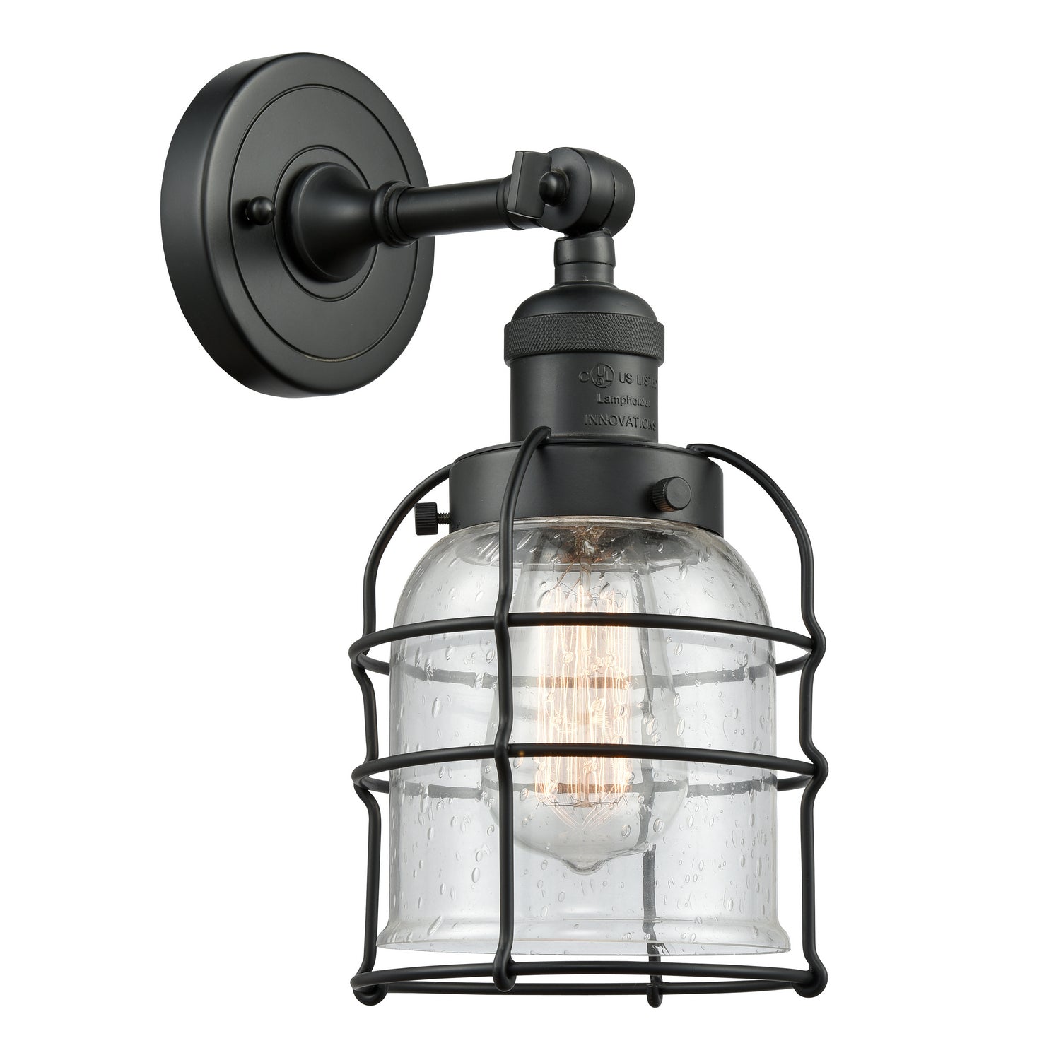 Innovations - 203-BK-G54-CE - One Light Wall Sconce - Franklin Restoration - Matte Black