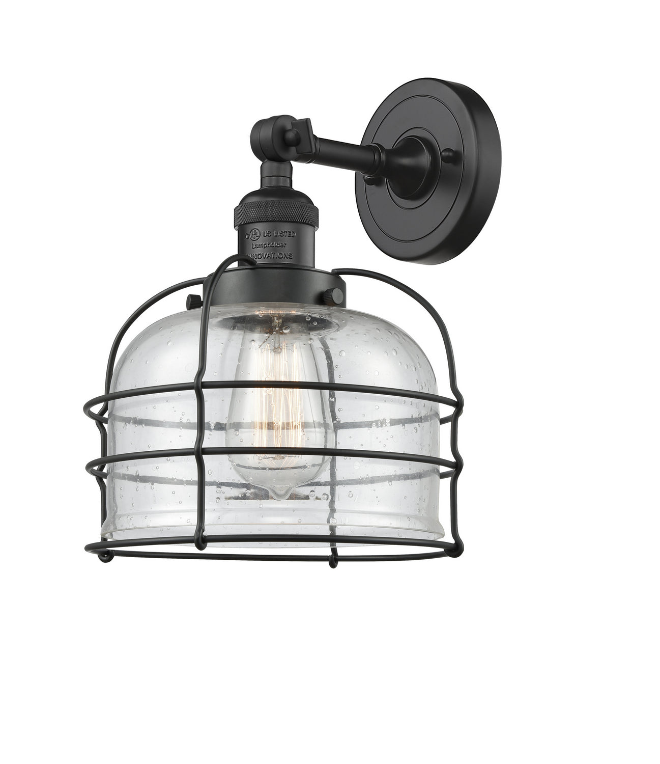 Innovations - 203-BK-G74-CE - One Light Wall Sconce - Franklin Restoration - Matte Black