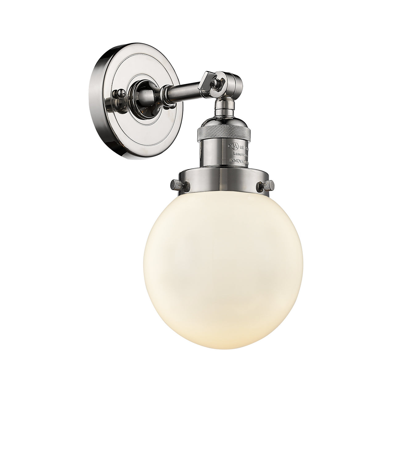 Innovations - 203-PN-G201-6 - One Light Wall Sconce - Franklin Restoration - Polished Nickel