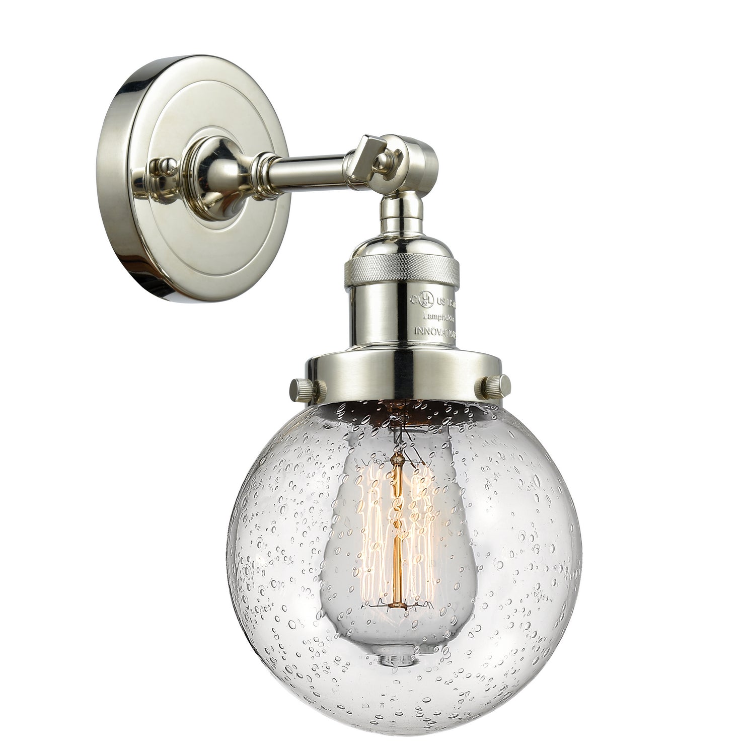 Innovations - 203-PN-G204-6 - One Light Wall Sconce - Franklin Restoration - Polished Nickel