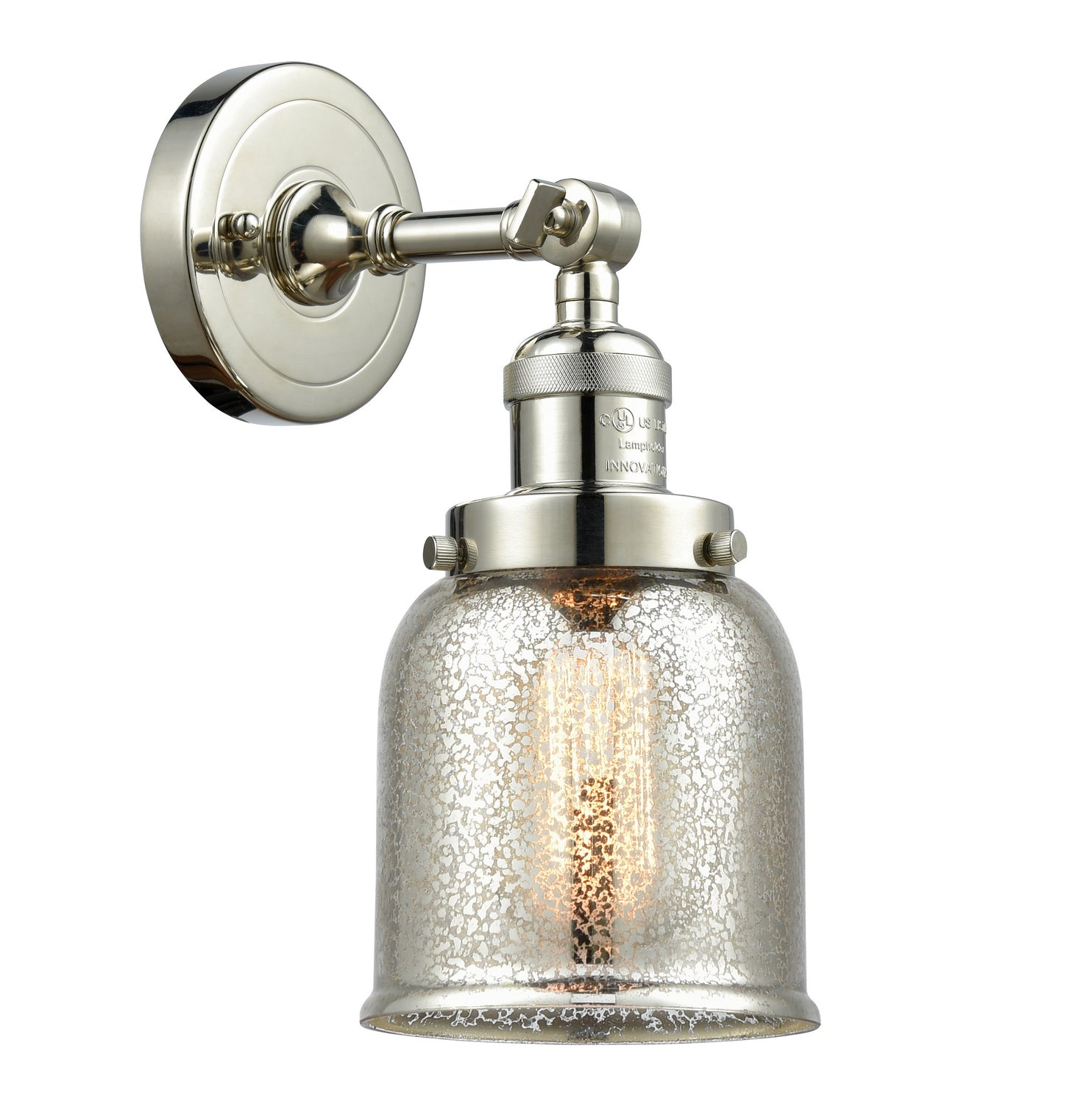 Innovations - 203-PN-G58 - One Light Wall Sconce - Franklin Restoration - Polished Nickel