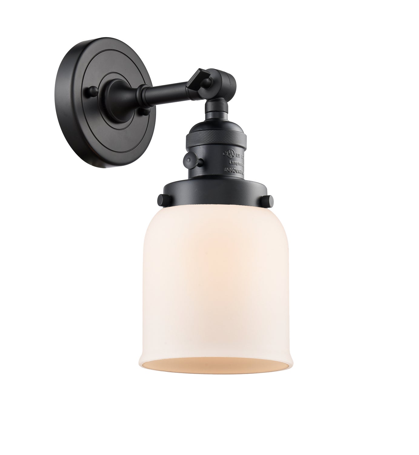 Innovations - 203SW-BK-G51 - One Light Wall Sconce - Franklin Restoration - Matte Black