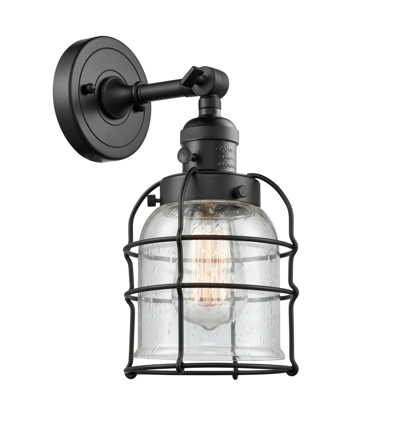 Innovations - 203SW-BK-G54-CE - One Light Wall Sconce - Franklin Restoration - Matte Black