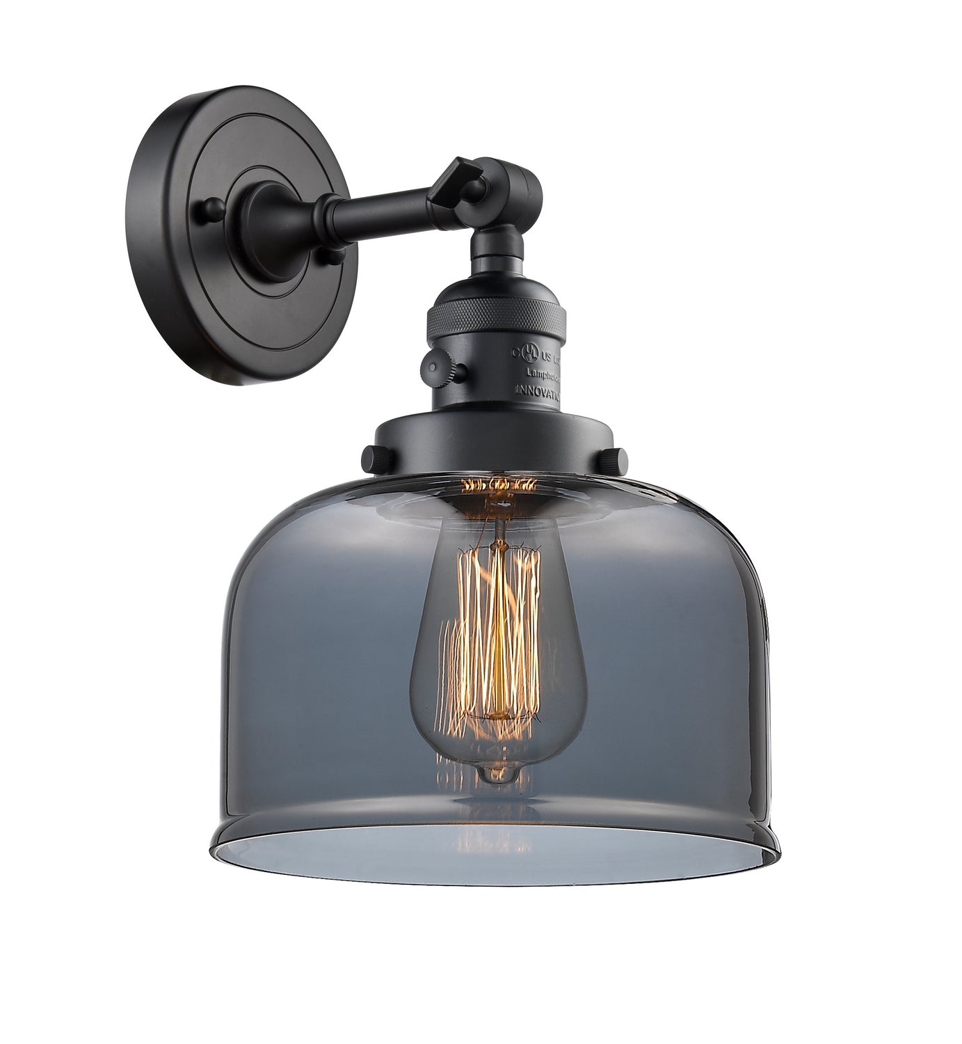 Innovations - 203SW-BK-G73 - One Light Wall Sconce - Franklin Restoration - Matte Black