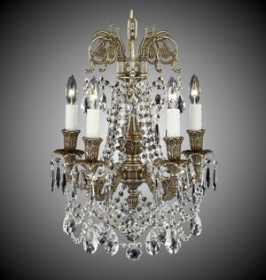 American Brass & Crystal - CH2051-O-03G-PI - Five Light Chandelier - Finisterra - French Gold Glossy